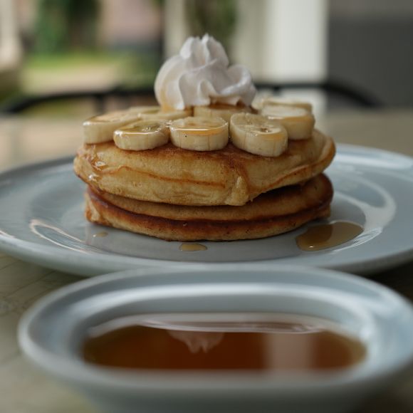 Maple Drizzle Banana Pancake Stack