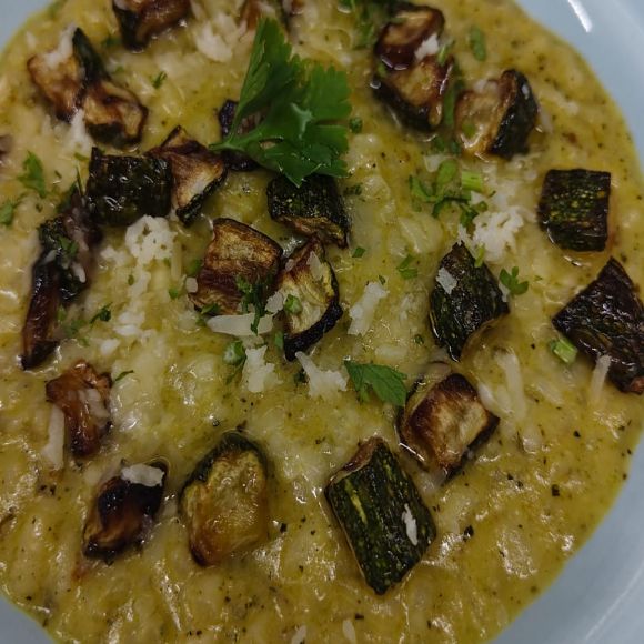 Roasted Zucchini Risotto