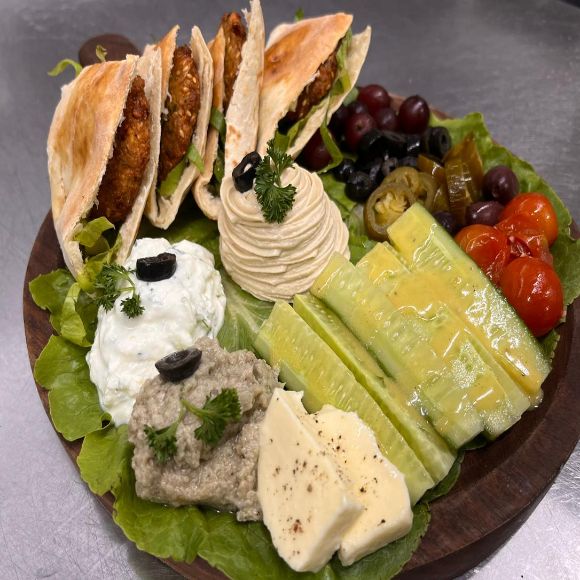 Mediterranean Falafel And Pita Platter